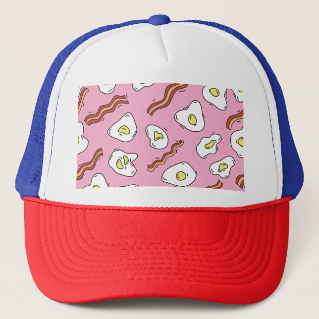 Breakfast Bonanza: Cartoon Delights Trucker Hat (Front)