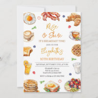 Breakfast Brunch Birthday Invitation