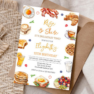 Breakfast Brunch Birthday Invitation