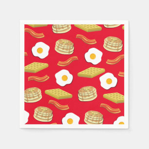 Breakfast Brunch Birthday Party Kids Cute Napkin