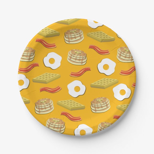 Breakfast Brunch Birthday Party Kids Cute Paper Plate (Front)