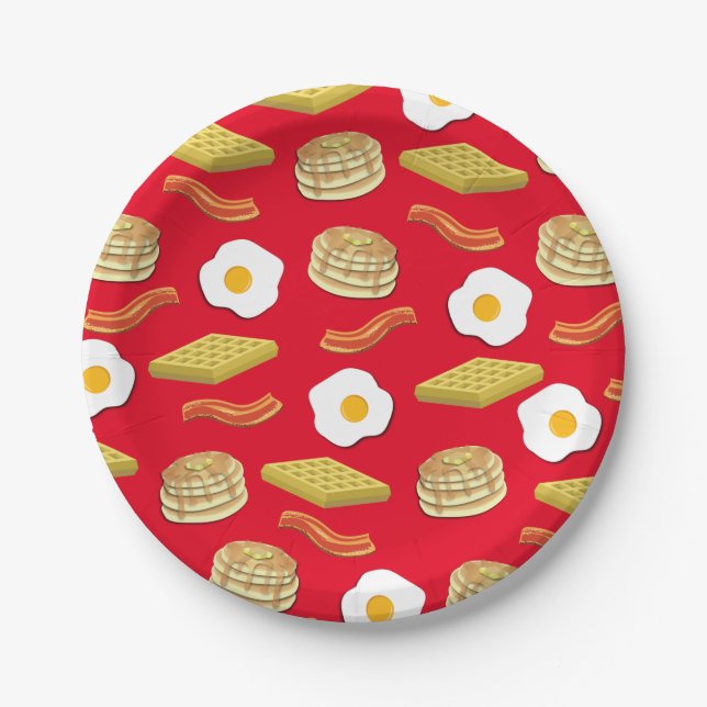 Breakfast Brunch Birthday Party Kids Cute Paper Plate (Front)