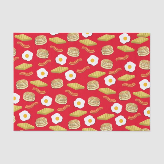 Breakfast Brunch Birthday Party Kids Tissue Paper (Front)