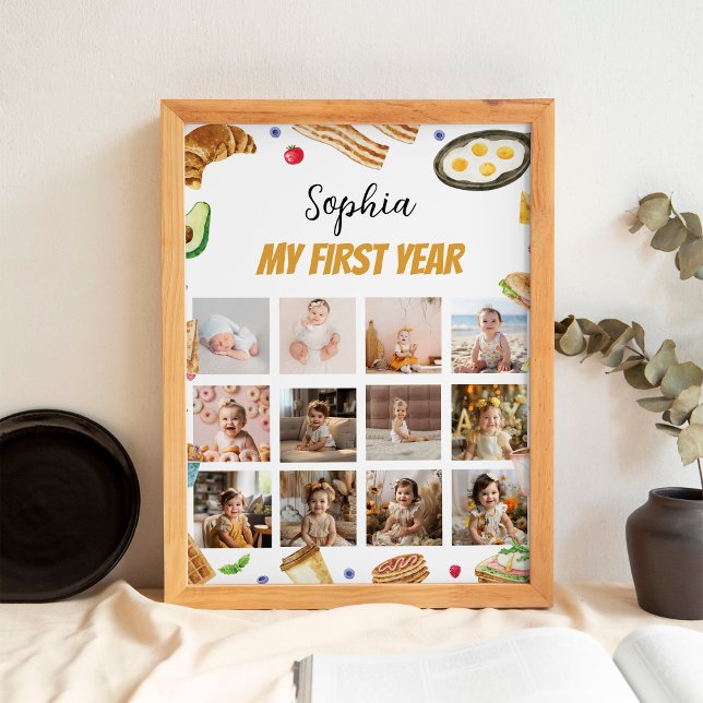 Breakfast Brunch First Year Photo Milestone Poster (Creator Uploaded)