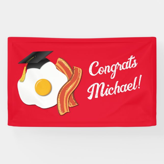 Breakfast Brunch Graduation Party Banner (Horizontal)