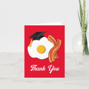 Breakfast Brunch Graduation Party Thank You Card