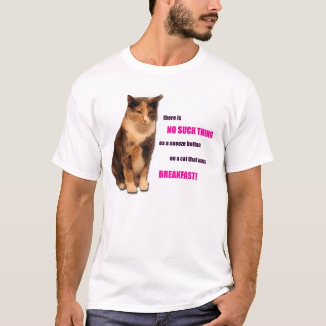 Breakfast Cat T-shirt (Front)