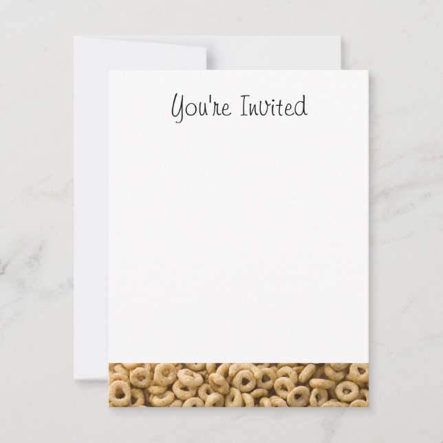 Breakfast Cereal rings Invitation (Front)