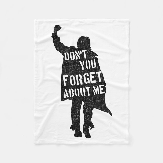Breakfast Club Don't You Forget About Me Silhouett Fleece Blanket (Front)
