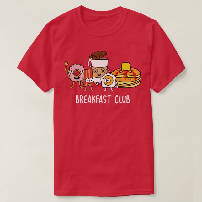 Breakfast Club T Cute Kawaii Parody Funny Food Pun T-Shirt (Design Front)