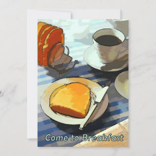 Breakfast Coffee & Toast Invitation