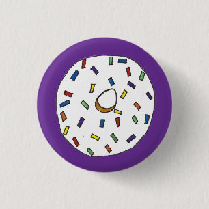 Breakfast Doughnut Vanilla Frosted Sprinkles Dough 3 Cm Round Badge