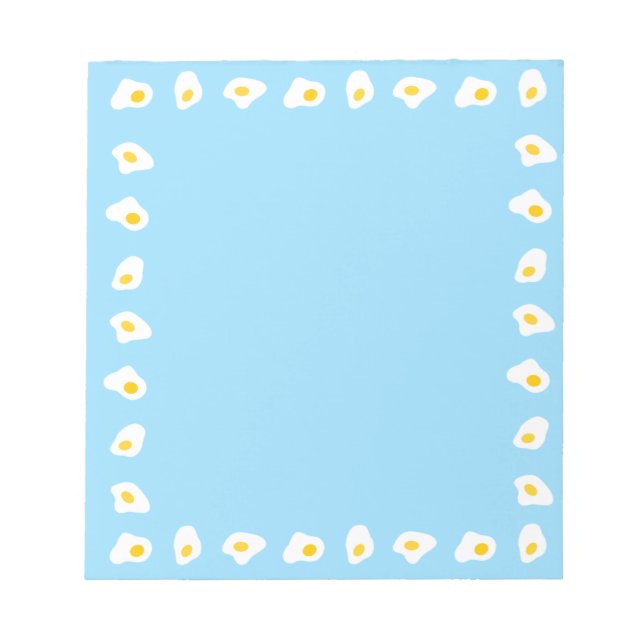 Breakfast Egg Food Pattern Notepad (Front)