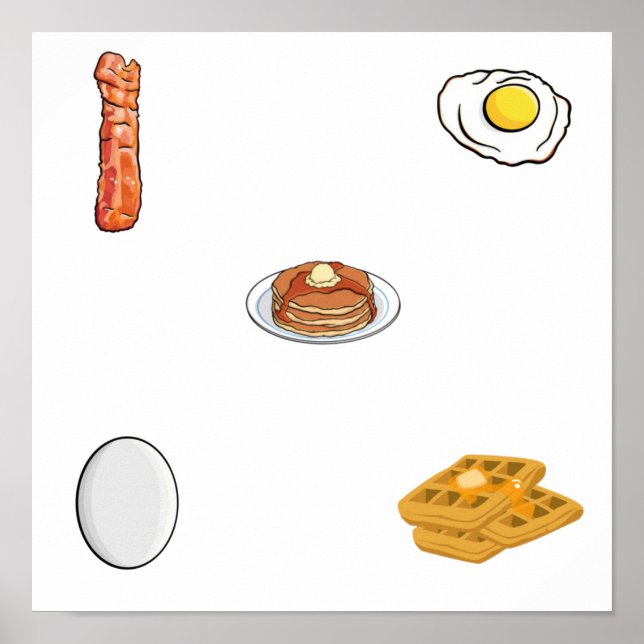 Breakfast food collection poster (Front)