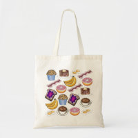 Breakfast Foods Food (Pancakes Bacon Eggs) Tote
