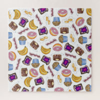 Breakfast Foods Muffin Banana Pancake Bacon Eggs