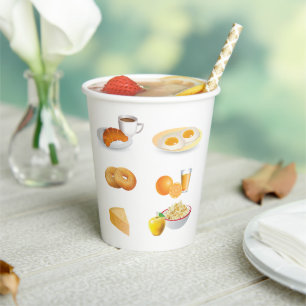 Breakfast Foods Paper Cups