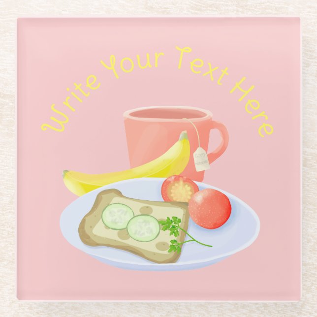 Breakfast Glass Coaster (Front)
