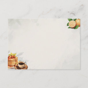 Breakfast in Bed Basic Blank Recipe Card