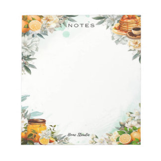 Breakfast in Bed Blank Notepad