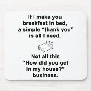Breakfast in Bed Mouse Mat