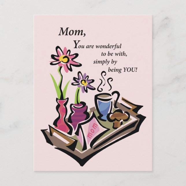 Breakfast in Bed Mum Postcard (Front)