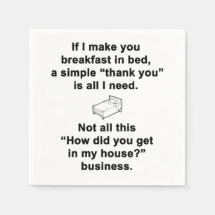 Breakfast in Bed Napkin