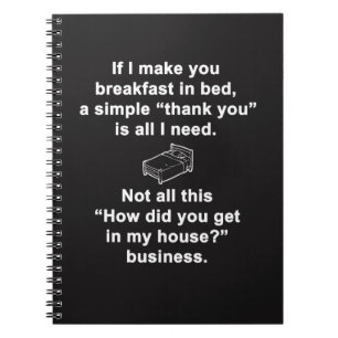 Breakfast in Bed Notebook