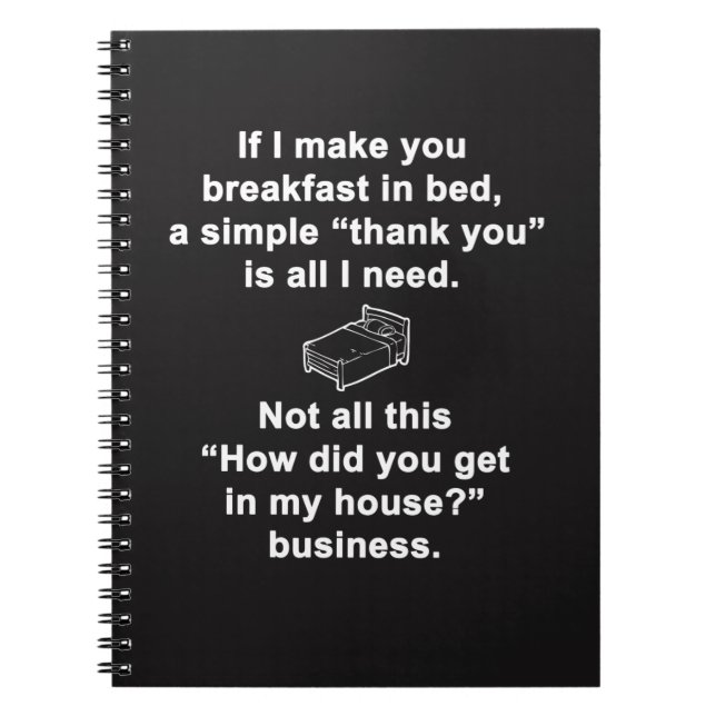 Breakfast in Bed Notebook (Front)