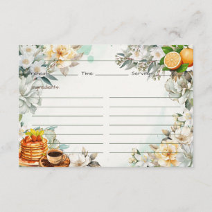 Breakfast in Bed Recipe Card