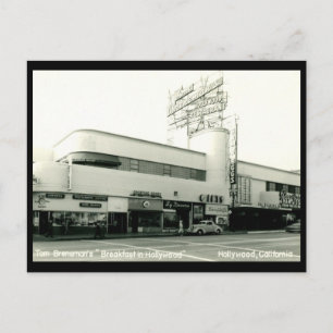 Breakfast in Hollywood, California Vintage Postcard
