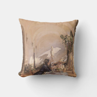 Breakfast in the Loggia by John Singer Sargent Cushion
