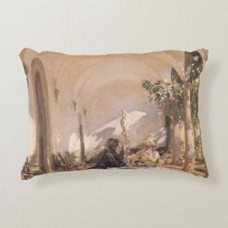 Breakfast in the Loggia by John Singer Sargent Decorative Cushion
