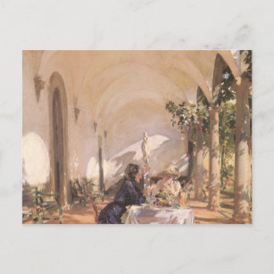 Breakfast in the Loggia by John Singer Sargent Postcard