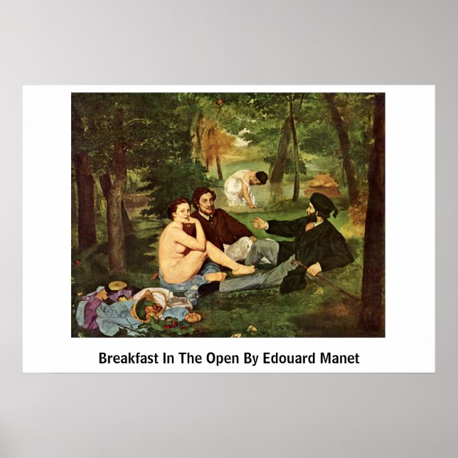 Breakfast In The Open By Edouard Manet Poster (Front)
