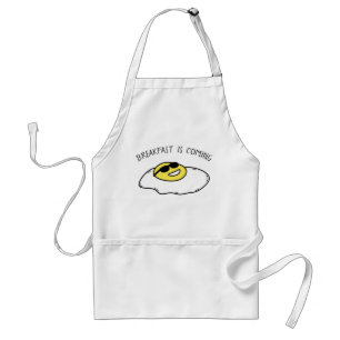 "BREAKFAST IS COMING" Cute Sunny Side Up Egg Standard Apron