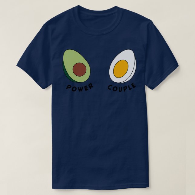 Breakfast Kraft couple egg and avocado T-Shirt (Design Front)