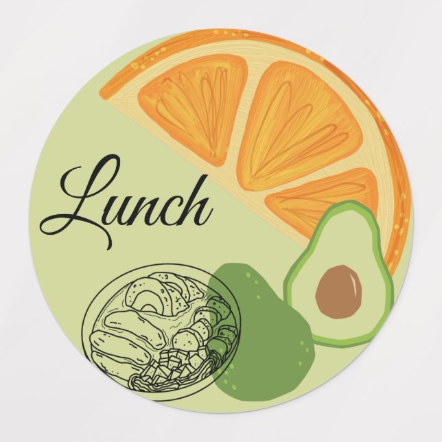 Breakfast, Lunch and Dinner Food Labels (Design 3)