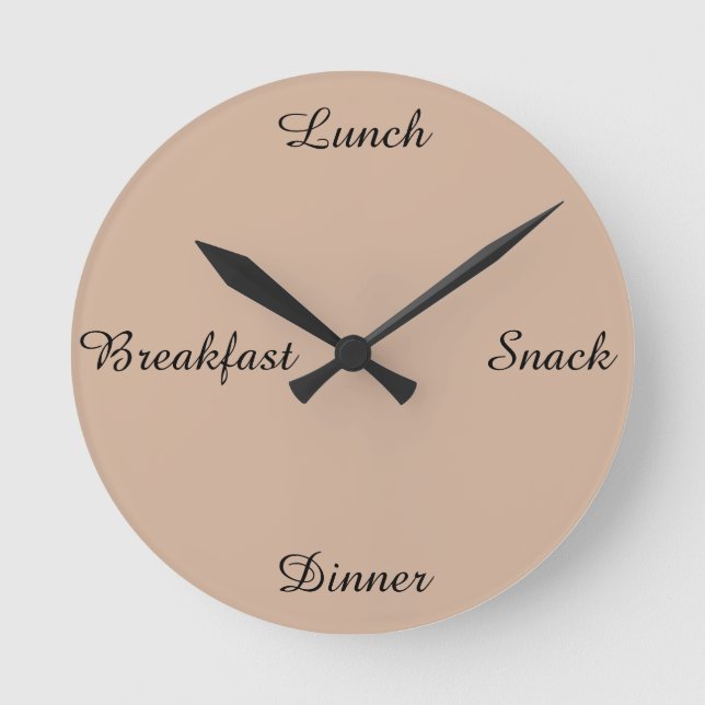 ~Breakfast lunch snack dinner~ WALLCLOCK. Round Clock (Front)