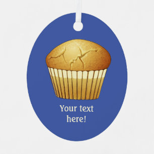 Breakfast Muffin in Case - Food Graphic - own text Metal Tree Decoration