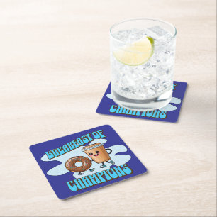 Breakfast of Champions Square Paper Coaster