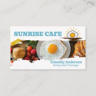 Breakfast on Table    Cafe Business Card