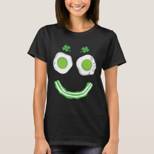 Breakfast Patricks Day Funny Eggs Smile Green 1 T-Shirt