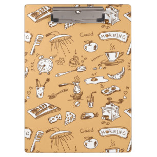 Breakfast Pattern 2 Clipboard