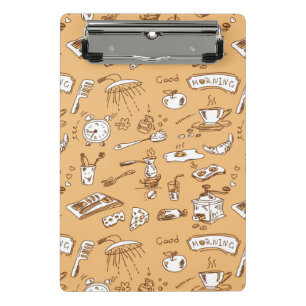Breakfast Pattern 2 Mini Clipboard