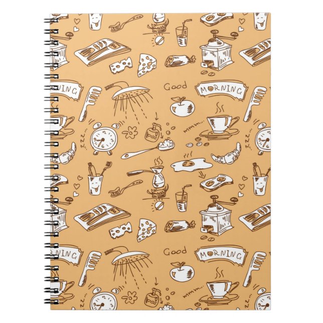 Breakfast Pattern 2 Notebook (Front)