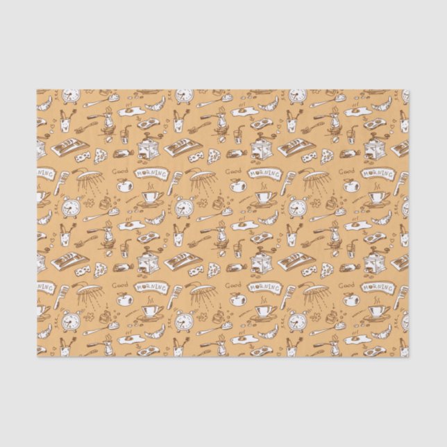 Breakfast Pattern 2 Tissue Paper (Front)
