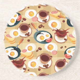 Breakfast Pattern 3 Coaster