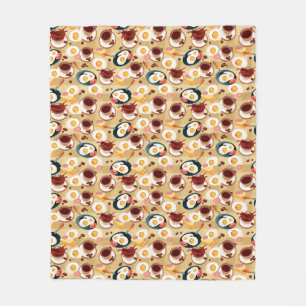 Breakfast Pattern 3 Fleece Blanket