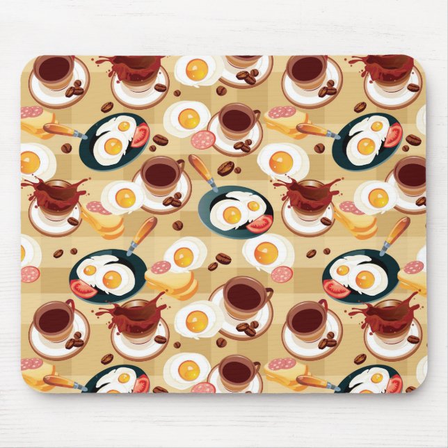 Breakfast Pattern 3 Mouse Mat (Front)
